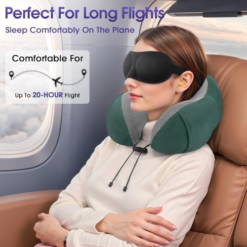 CloudBliss Neck Pillow for Sleeping, Memory Foam Travel Pillow - Image 4