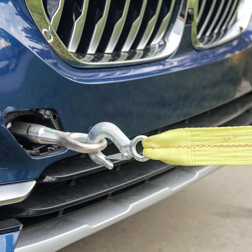 HFS 2" X 30', 4.5 Ton 2 Inch X 30 Ft. Polyester Tow Strap Rope 2 Hooks 10 - Image 2