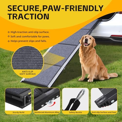 PawStep Extra Long Folding Dog Ramp 71" x 20" Portable Pet Ramp - Image 6