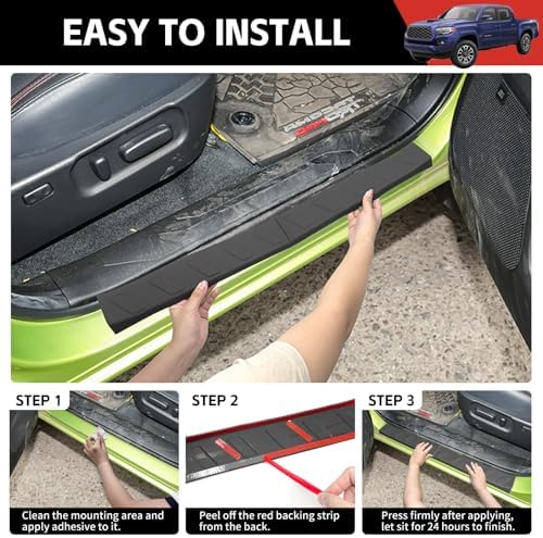 Door Sill Guards Kit Fit for 2016-2023 Toyota Tacoma Double Cab Accessories - Image 5