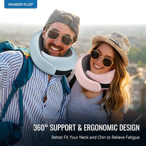 WANDER+® Travel Neck Pillow, Pure Memory Foam Neck Pillow - Image 5