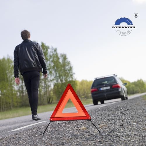 WORKKOOL Safety Triangles for Emergency Use, Road Side Triangle Reflectors - Image 3