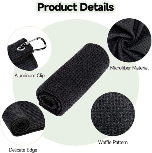 3 Pack 16"x16" Waffle Microfiber Golf Towels - Image 2
