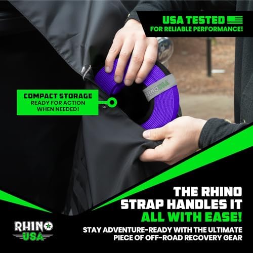 Rhino USA Offroad Recovery Tow Strap - Image 7