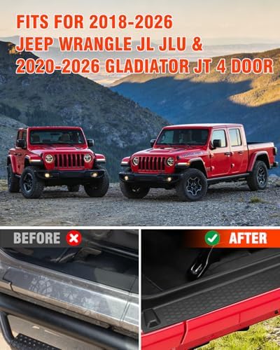 Door Sill Guards Kit Fits 2018-2026 Jeep Wrangler JL JLU Unlimited & JT - Image 2