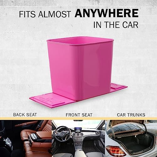 Car Trash Can 1.4 Gallon with Stability Flap & Magic Strips — No-Tip Leakproof - Image 6
