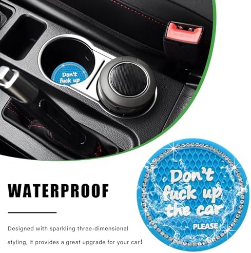 Ziciner 2 Pack Bling Car Cup Holder Coaster, 2.75 Inch Anti-Slip Auto Insert - Image 5