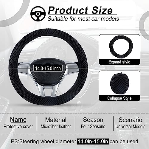 Alpmosn Elastic Stretch Steering Wheel Cover, Universal Interior Accessories - Image 2