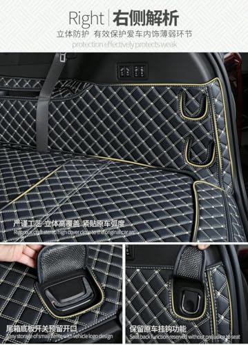 Trunk Mat Cadillac XT6 7 Seat Black w/Black Stitching - Image 2