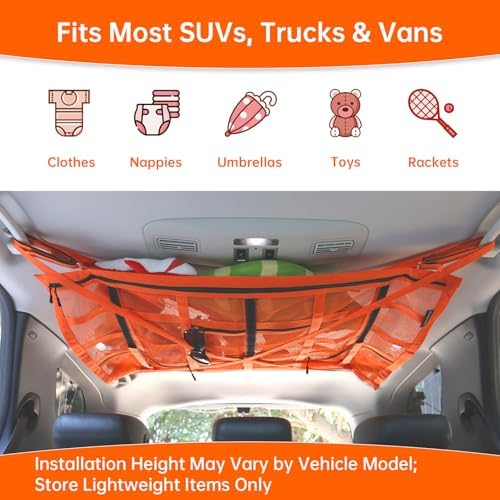 Extra Large Car Ceiling Cargo Net 39.3" x 23.6" - Image 6
