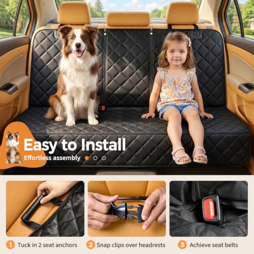 Yuntec Pet Car Seat Cover Back Seat Cover - Image 3