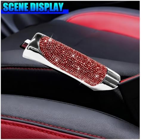 Bling Car Handbrake Cover, ABS Rhinestone Automotive Brake Levers Anti-Scratch - Image 4