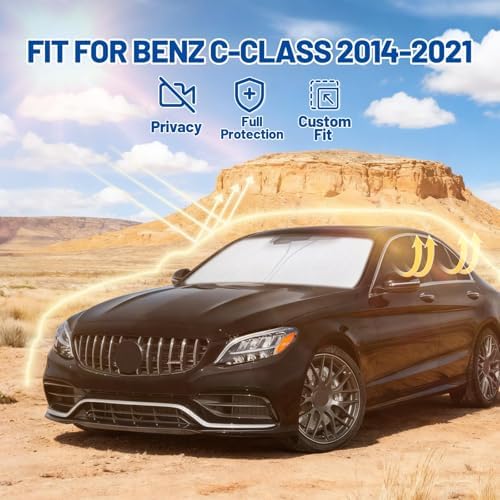 Car Window Shades for Mercedes-Benz C-Class 2014-2021, Privacy Window Covers - Image 2