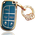 OLLEN TPU Key Fob Cover with Bling Ring, Fit by OLLEN