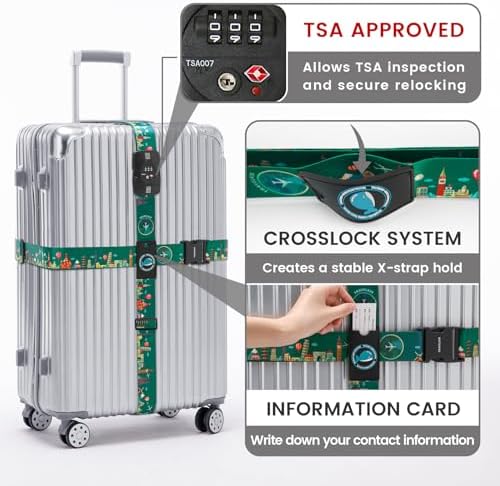 Travelkin Luggage Straps TSA Approved, Suitcase Straps - Image 3
