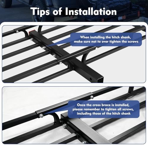53"x19"x5" Hitch Cargo Carrier, 500 LBS Basket - Image 6