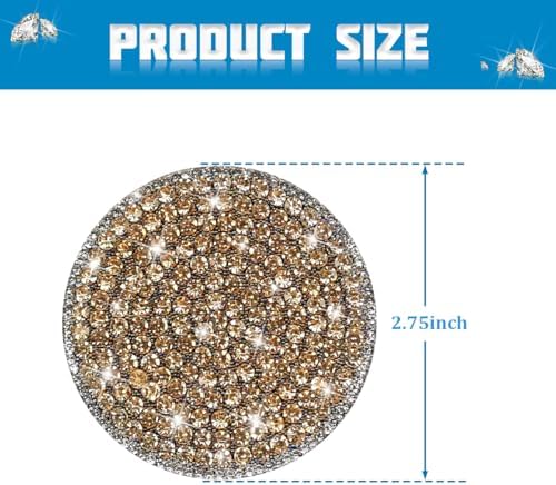Zpana Bling Car Cup Holder Coaster, Shockproof Auto Interior Decorative Coasters - Image 2