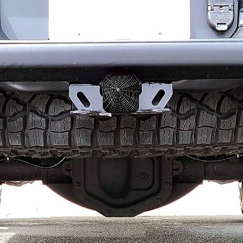 Spider Web Trailer Hitch Tube Cover Plug Cap, Scary Halloween Spider Web - Image 6