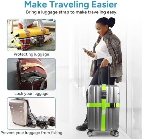 TSA Approved Luggage Straps 2 Pack Heavy Duty Suitcase Belt - Image 5