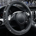 CAR PASS Bling Diamond Leather Steering Wheel Cover, by CARPASS