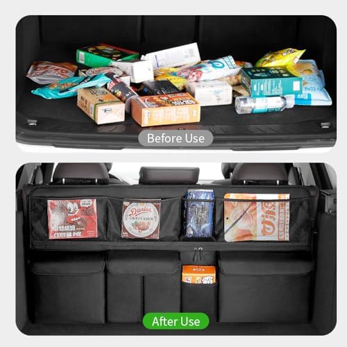 Viaviat Hanging Car Trunk Organizer, Collapsible Backseat Storage Bag - Image 5