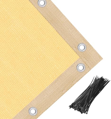 Amagenix 90% Shade Fabric 7'X 22' Sand Sun Shade Cloth - Image 5