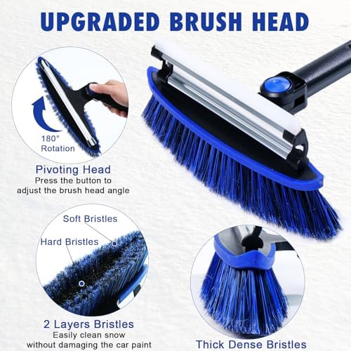 CARCAREZ 39" Extendable Car Snow Brush and Ice Scraper, Windshield Window Ice - Image 4