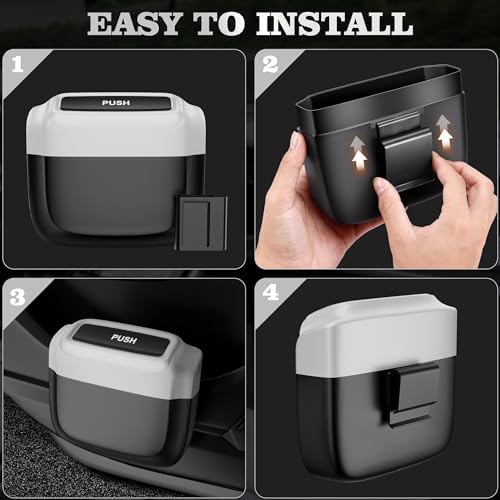 1 Pack Car Trash Can with Lid, Built-in Storage Garbage Bag - Image 6