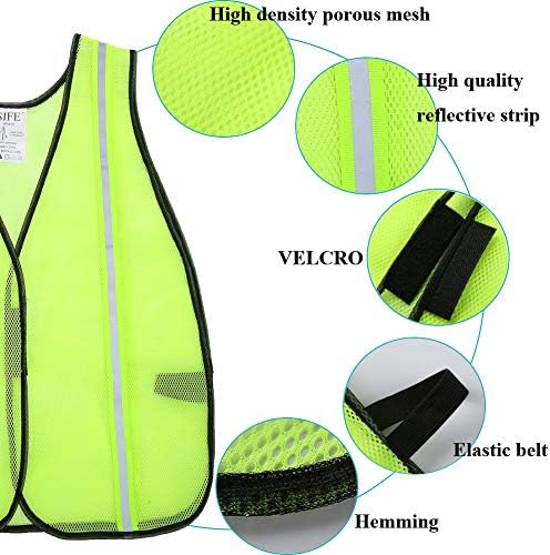 SIFE 1 Pack High Visibility Reflective Safety Vest, Made from Breathable and - Image 3