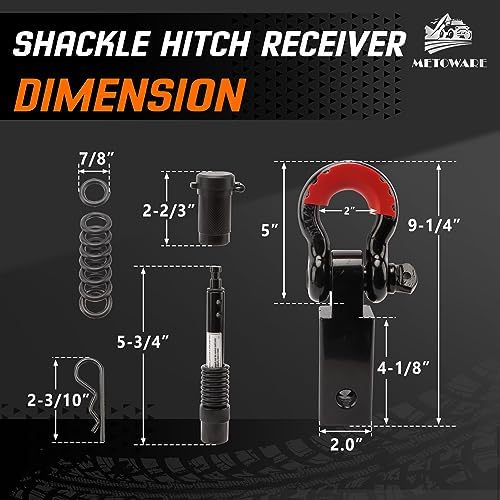 METOWARE Heavy Duty Tow Strap Recovery Kit - Image 6
