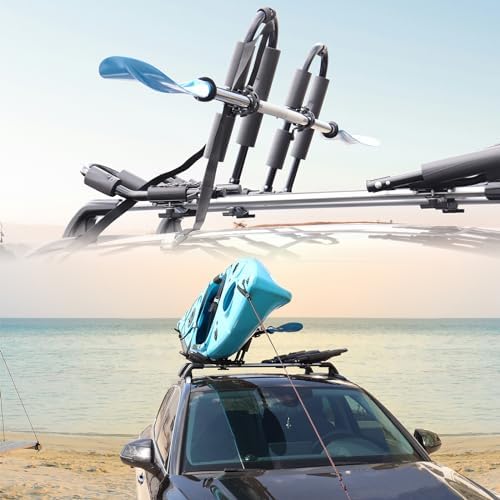 FORWODE Premium Kayak Roof Rack, 1 Pair J-Bar Roof Rack, Folding Adjustable Rack - Image 6