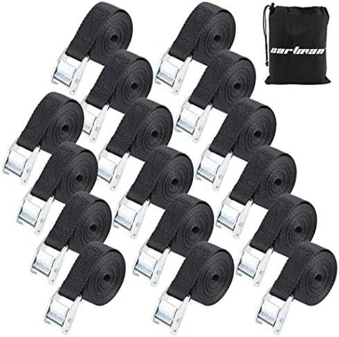 Cartman 1 in x 12 ft Lashing Straps, 16 Pack, 600 lb Break Strength by CARTMAN