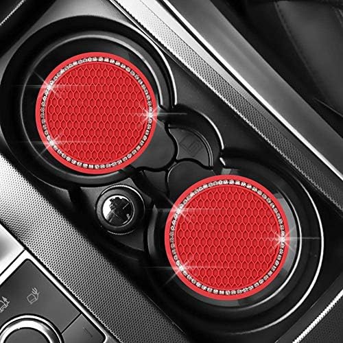 2 Pack Bling Car Cup Holder Coaster, 2.75 Inch Cup Holder Insert Mat - Image 5