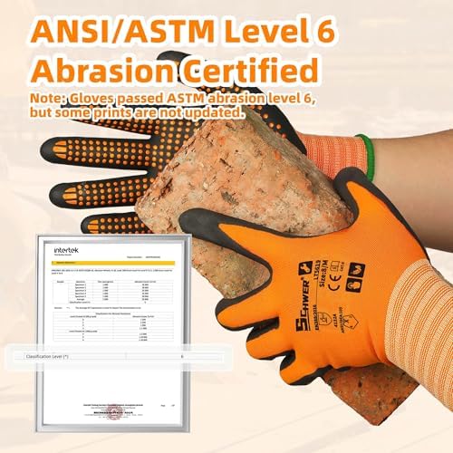 Schwer 12 Pairs Safety Work Gloves, MicroDot Abrasion & Grip - Image 2