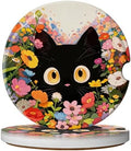 2 Pack Car Coasters for Cup Holders, Cute Car Accessories Interior by YeeCASE