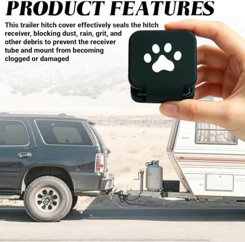 2 Inch Trailer Hitch Cover, Tow Hitch Square Mouth Receiver Plug Protector - Image 6