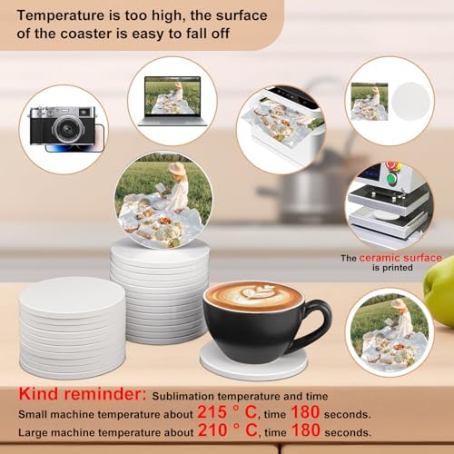 50 Pack 4 inch Round Sublimation Ceramic Tiles - Image 5