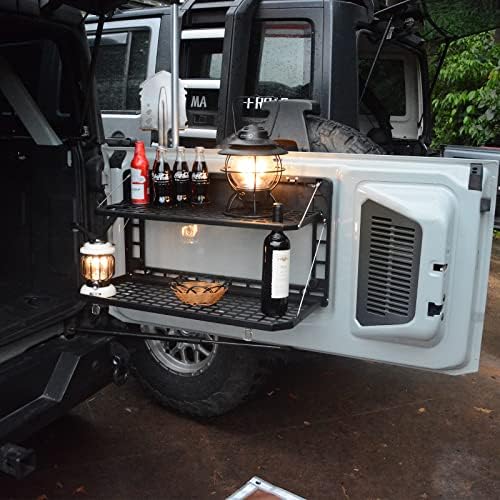 Tailgate Table Rear Foldable Cargo Shelf Aluminum Alloy Storage Shelf MOLLE - Image 2