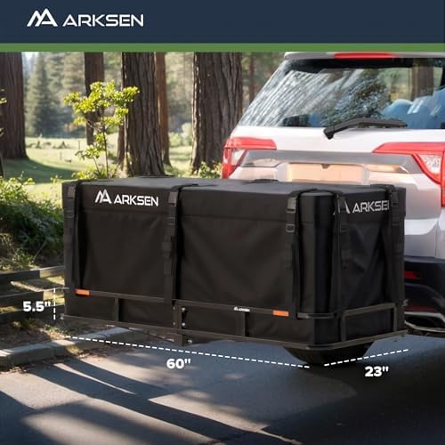 ARKSEN 60" x 23" x 5.5" Hitch Cargo Carrier, 500 Lbs Capacity Luggage Rack - Image 5