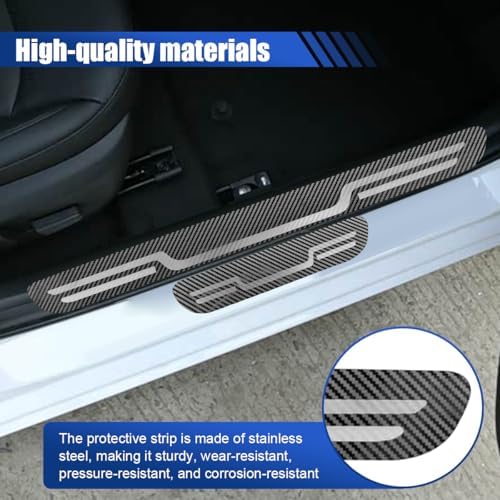 Craedli 4PCS Car Door Sill Protector Sticker, Stainless Steel Auto Door Edge - Image 3