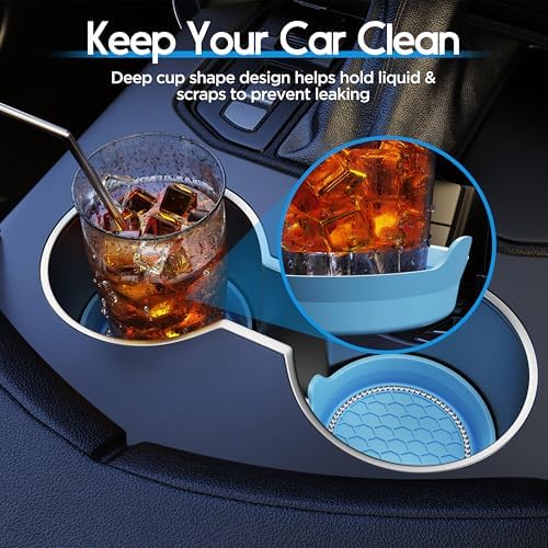 Amooca 2-Pack Car Cup Holder Coaster Bling Crystal Rhinestone Car Interior - Image 2