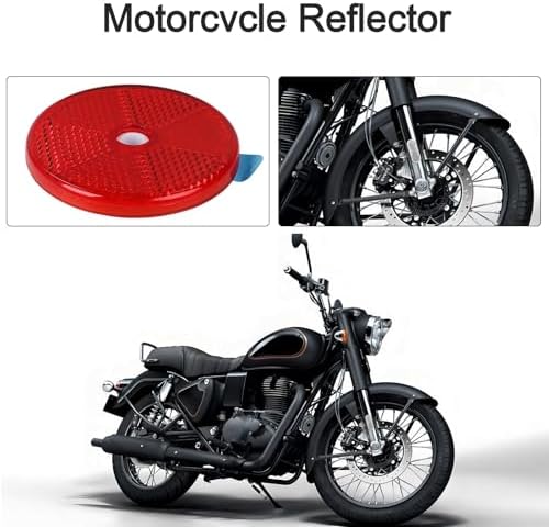 10 Pack Red Self Adhesive and Screw on Round Reflectors DOT - Image 5