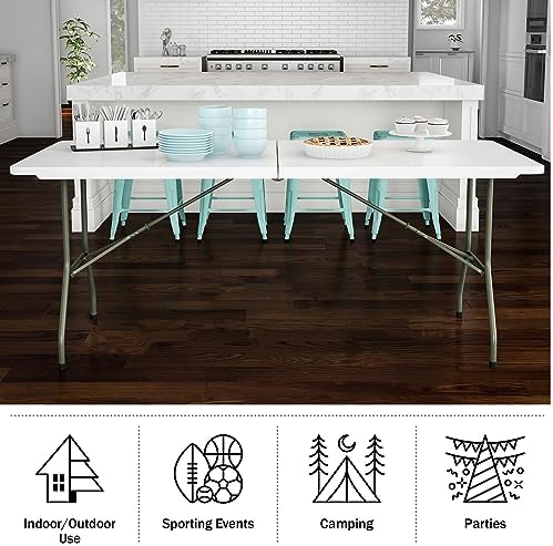 Lavish Home Indoor & Outdoor Portable Folding Table - Image 4