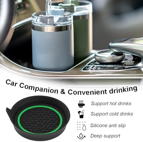 HZEL Car Cup Holder Coasters, Recessed Automotive Drink Mat Decoration - Image 5