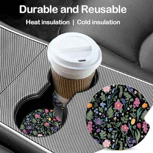 Ceramic Car Coasters – Absorbent Car Cup Holder Coaster Set - Image 4