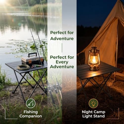 Folding Camping Table, Small Camping Table, Portable Aluminum Camp Table - Image 4
