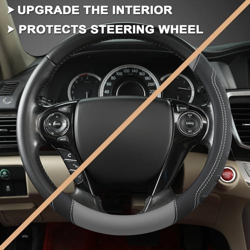 GIANT PANDA Microfiber Leather Steering Wheel Cover - Image 5