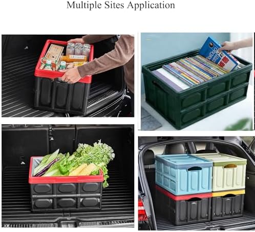 Collapsible Storage Bins with Latching Lids 55L, Trunk Organizer - Image 4