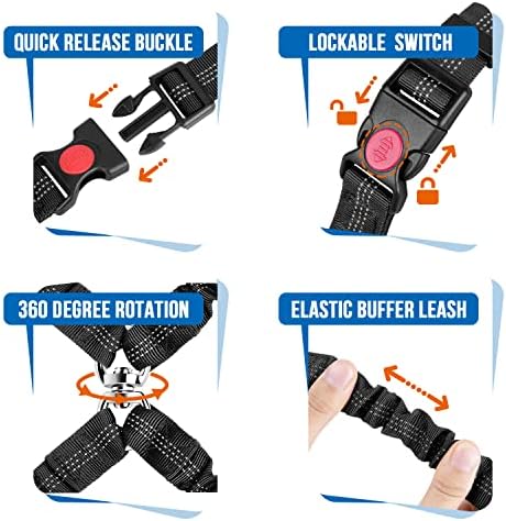 Lukovee Double Dog Car Seat Belt, No Tangle Headrest Restraint - Image 2