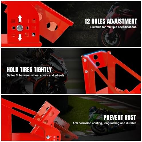 Jack Boss Motorcycle Wheel Chock, Motorcycle Stand Up to 1800 Lbs, Wide Range - Image 4